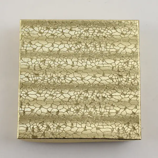 Lot of 6 Gold Foil Jewelry Gift Boxes with Lids Assorted Sizes New