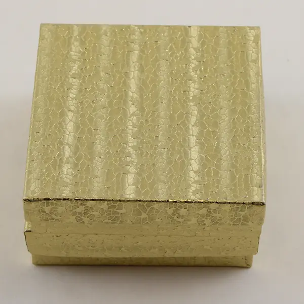 Lot of 6 Gold Foil Jewelry Gift Boxes with Lids Assorted Sizes New