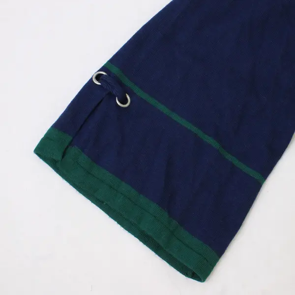 Liz Claiborne Green and Blue Striped Knit Top Women's Large