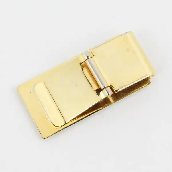 Gold Colored Tie Clip with $100 Bill Design 2"x0.14"