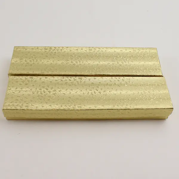 Lot of 6 Gold Foil Jewelry Gift Boxes Assorted Sizes New 