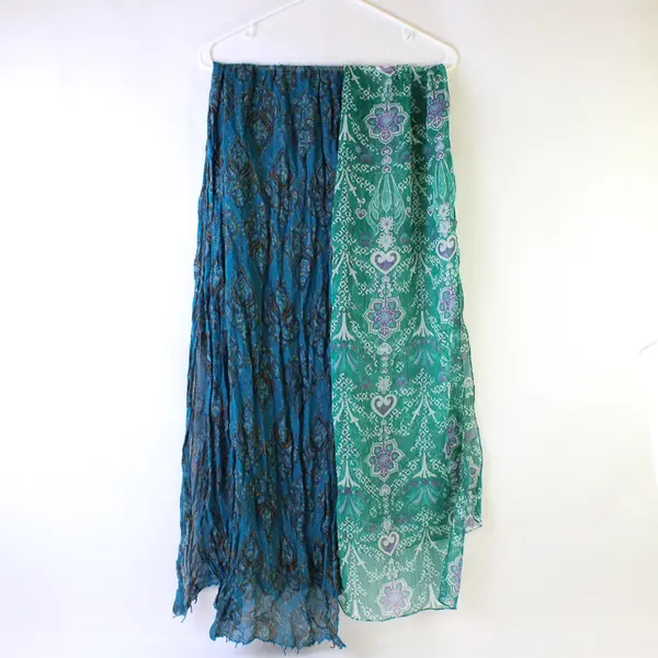 Lot of 4 Sheer Vibrant Multicolor Boho Scarves