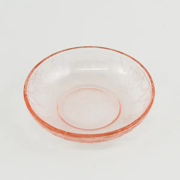 Vtg Mosser Jennifer Pink Small Glass Fruit Bowl