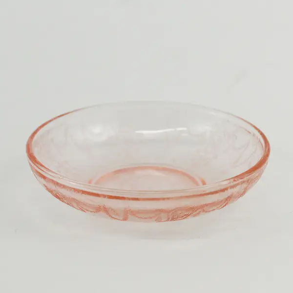 Vtg Mosser Jennifer Pink Small Glass Fruit Bowl