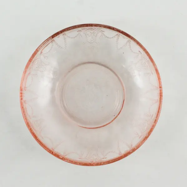 Vtg Mosser Jennifer Pink Small Glass Fruit Bowl