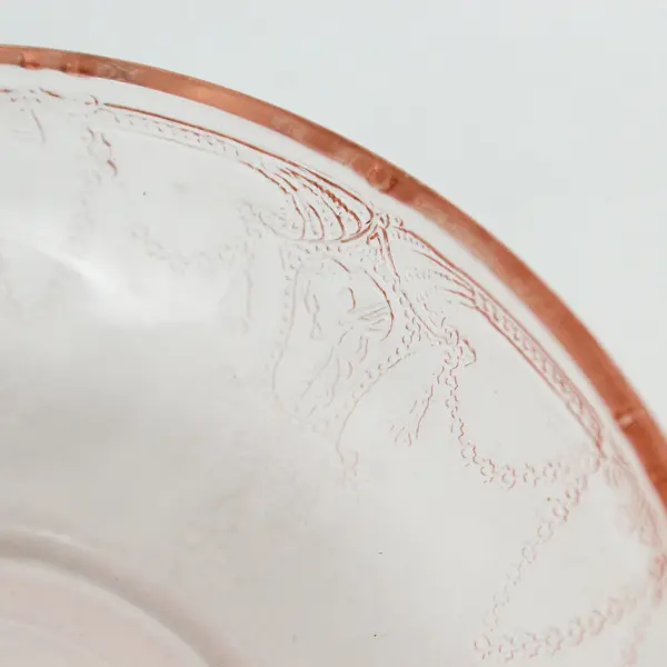 Vtg Mosser Jennifer Pink Small Glass Fruit Bowl