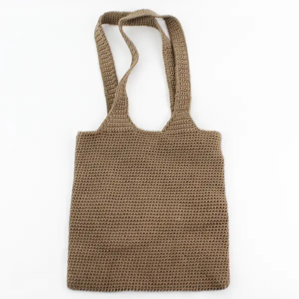 The SAK Crocheted Crossbody Shoulder Bag,  Brown 11" Long 