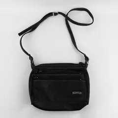 Laura Scott Black Textured Leather Purse Shoulder Bag, Zipper Pockets  