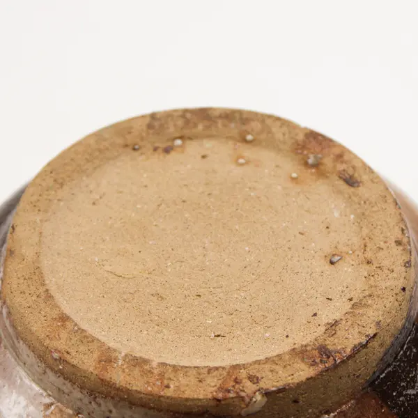 Porous Handmade Brown Glazed Clay Jar 6"