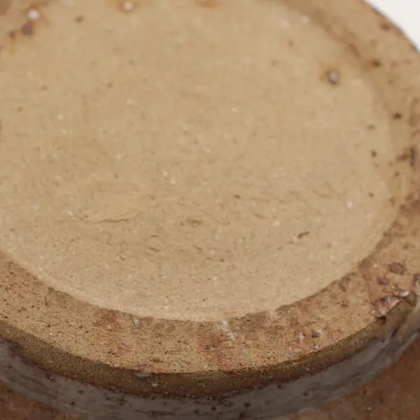 Porous Handmade Brown Glazed Clay Jar 6"