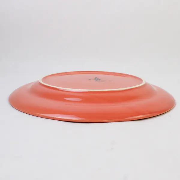 Lot Of 2 Lynns Stoneware Concentrix Cinnabar Pattern Dinner Plates 11" Diameter