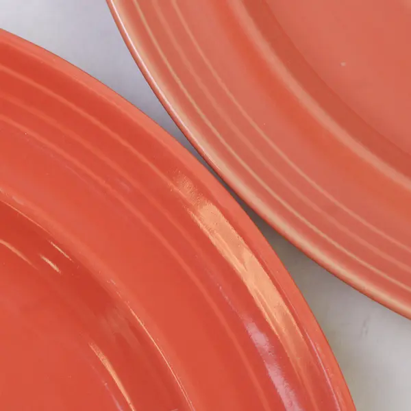 Lot Of 2 Lynns Stoneware Concentrix Cinnabar Pattern Dinner Plates 11" Diameter