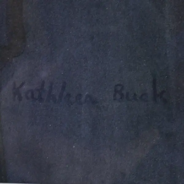 Kathleen Buck Signed Framed & Matted Original Watercolor Painting 30.5" x 38"