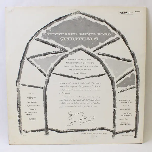 Tennessee Ernie Ford Spirituals 12"  Vinyl Record