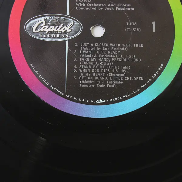 Tennessee Ernie Ford Spirituals 12"  Vinyl Record