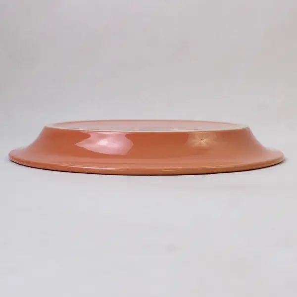 Lot Of 3 Everyday Living  Solid Orange Color Ceramic Salad Plates 8.5" Diameter