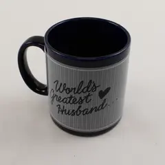 Abbey Press World's Greatest Husband Blue Ceramic Coffee Mug