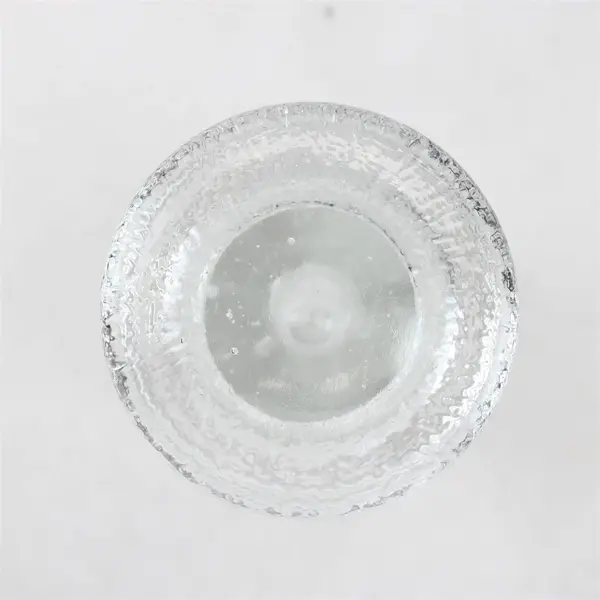 Lot Of 2 Unbranded Matching Clear Glass Taper Ring Candle Holders 5" Tall