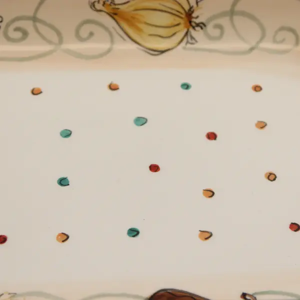 Stonelite Inspirado Hand-Painted Vegetable Design Serving Dish 11.5"