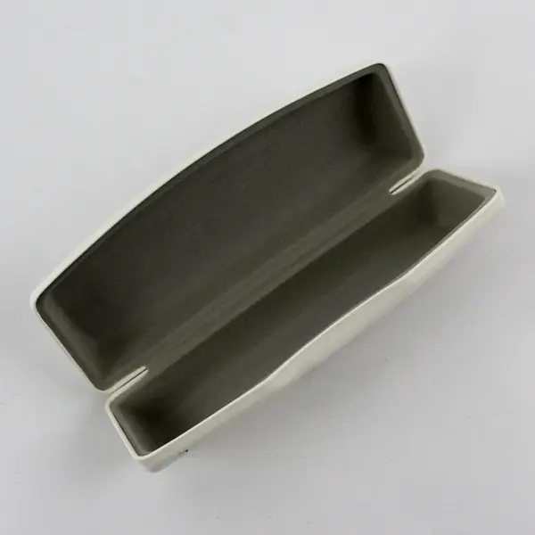 Anne Klein White Clamshell Hard Eyeglass Case 