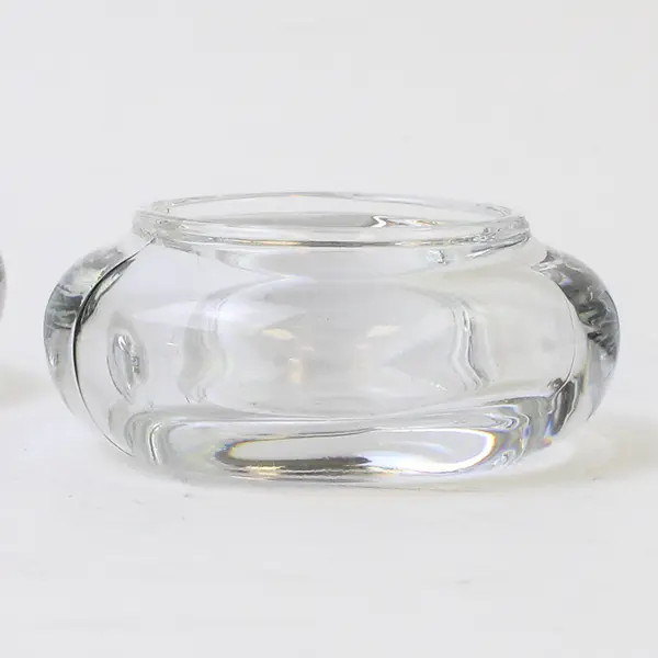 Lot Of 3 Unbranded Matching Clear Glass Votive/Tealight Candle Holders 1.5" Tall