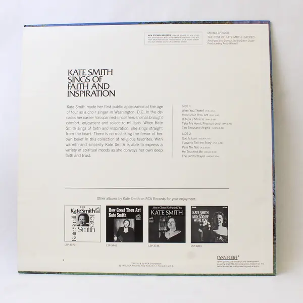 Best of Kate Smith Sacred 12" Vinyl Record