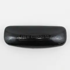 Lulu Guinness Clam Shell Eyeglass Case Black w/ Cleaning Cloth