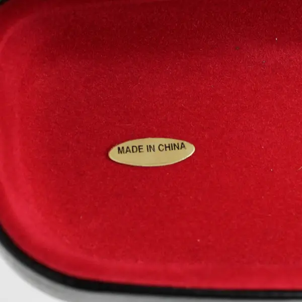 Lulu Guinness Clam Shell Eyeglass Case Black w/ Cleaning Cloth