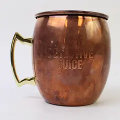 Hunt A Killer "Detective Juice" Metal Copper Moscow Mule Mug With Handle 4" Tall