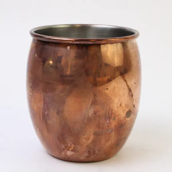 Hunt A Killer "Detective Juice" Metal Copper Moscow Mule Mug With Handle 4" Tall
