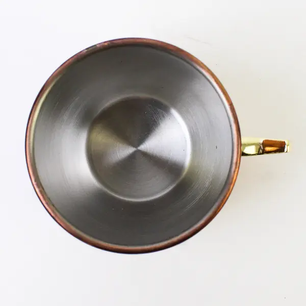 Hunt A Killer "Detective Juice" Metal Copper Moscow Mule Mug With Handle 4" Tall