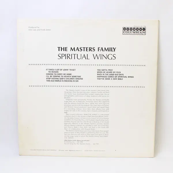 The Masters Family ‎– Spiritual Wings  12" Vinyl Record