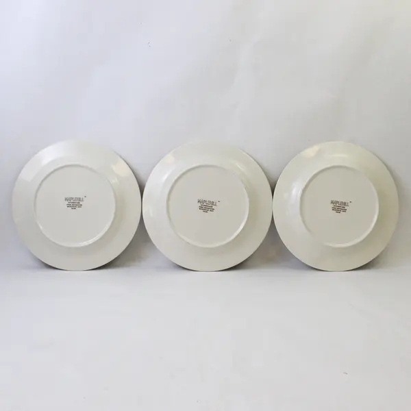 Set of 3 Vintage Maplehill Stoneware Spring Floral Dinner Plates 10-1/4"