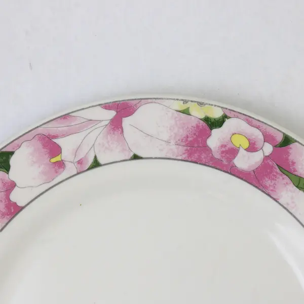 Set of 3 Vintage Maplehill Stoneware Spring Floral Dinner Plates 10-1/4"