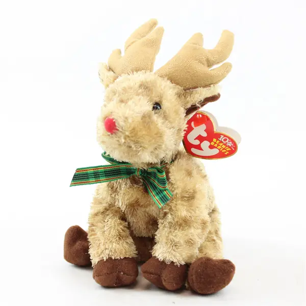 TY Beanie Babies Rudy 2003 Rudolph The Red Nosed Reindeer W/ Tag Plush Toy