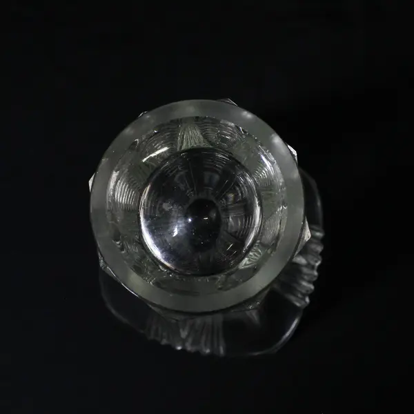 Vintage Bohemia Clan  Hand Cut Crystal Vase Czechoslovakia 8" Tall