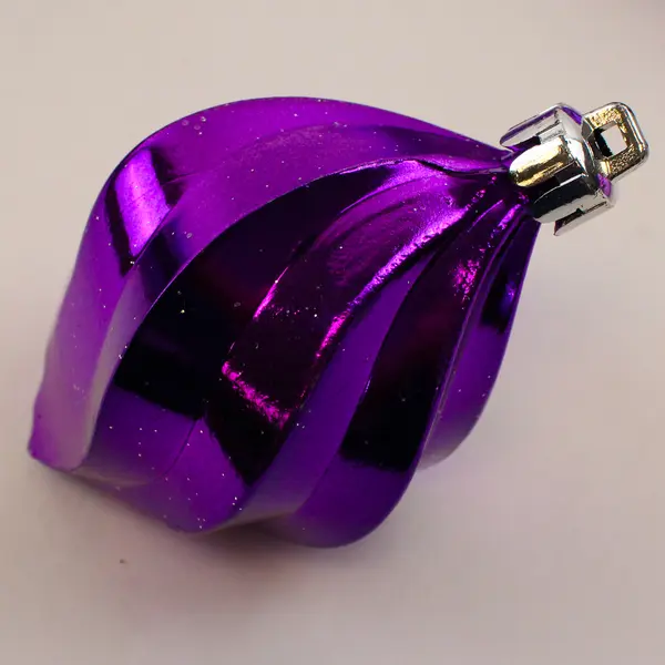 Lot of 36 Shiny Purple Plastic Christmas Tree Ornaments Holiday Decor