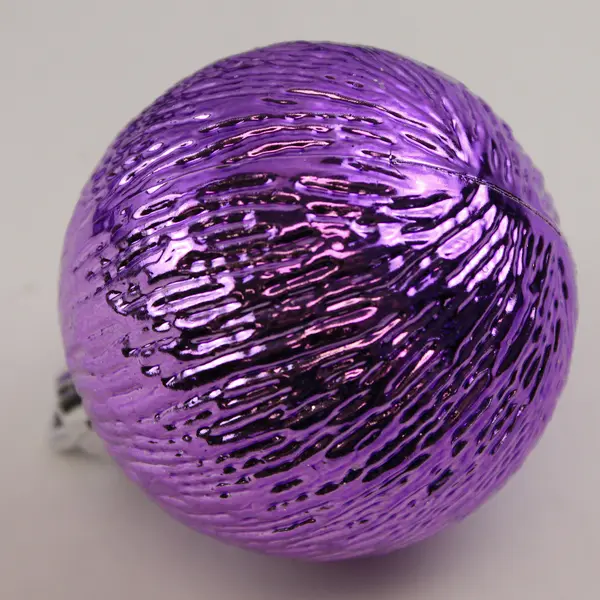 Lot of 36 Shiny Purple Plastic Christmas Tree Ornaments Holiday Decor