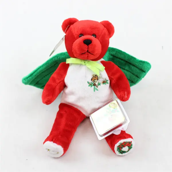 The Holy Bears Christmas Holy Angel 2001 Red/Green/White With Tag Plush Toy