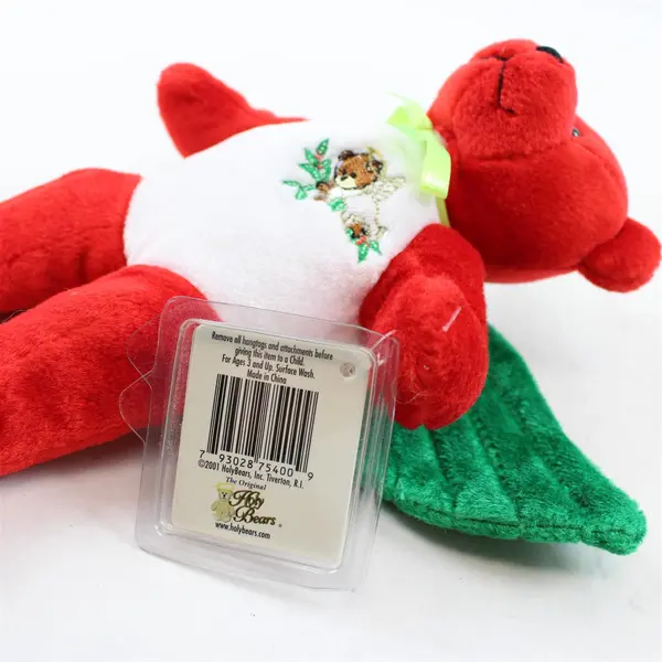 The Holy Bears Christmas Holy Angel 2001 Red/Green/White With Tag Plush Toy