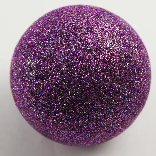 Lot of 17 Sparkly Purple and Silver Bauble Christmas Tree Ornaments