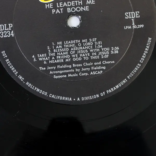 Pat Boone He Leadeth Me 12" Vinyl Record