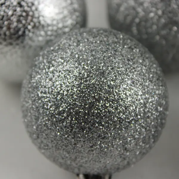 Lot of 29 Silver Glass and Plastic Bauble Christmas Tree Ornaments