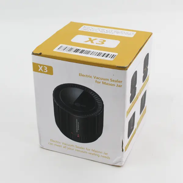 X3 Electric Vacuum Mason Jar  Sealer Kit Black Opened Box