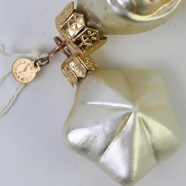 Dept 56 Snow Babies Blown Glass Ornament Night Before Christmas Coll 6" VG PB