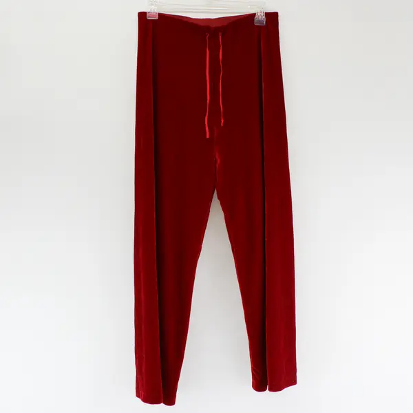 PajamaGram 2 PC Red Velvet Pajama Set Women's XS
