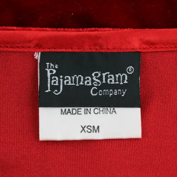 PajamaGram 2 PC Red Velvet Pajama Set Women's XS