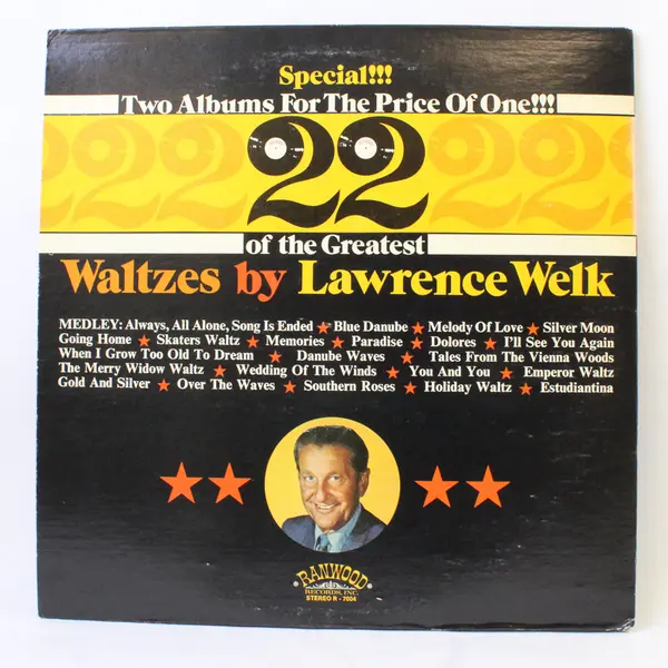 22 Of The Greatest Waltzes by Lawrence Welk 12" Vinyl Record