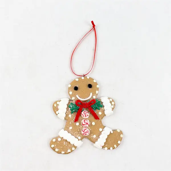 Gingerbread Man Ornament Christmas Holiday Collectible Used 4"