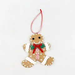 Gingerbread Man Ornament Christmas Holiday Collectible Used 4"